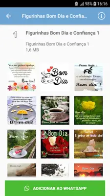 Figurinhas Bom Dia e Confiança android App screenshot 0