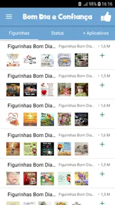 Figurinhas Bom Dia e Confiança android App screenshot 2